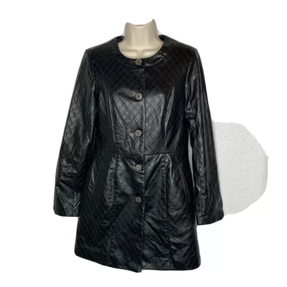 3/$150 Chapter One Coat Jacket 4 Button Quilted